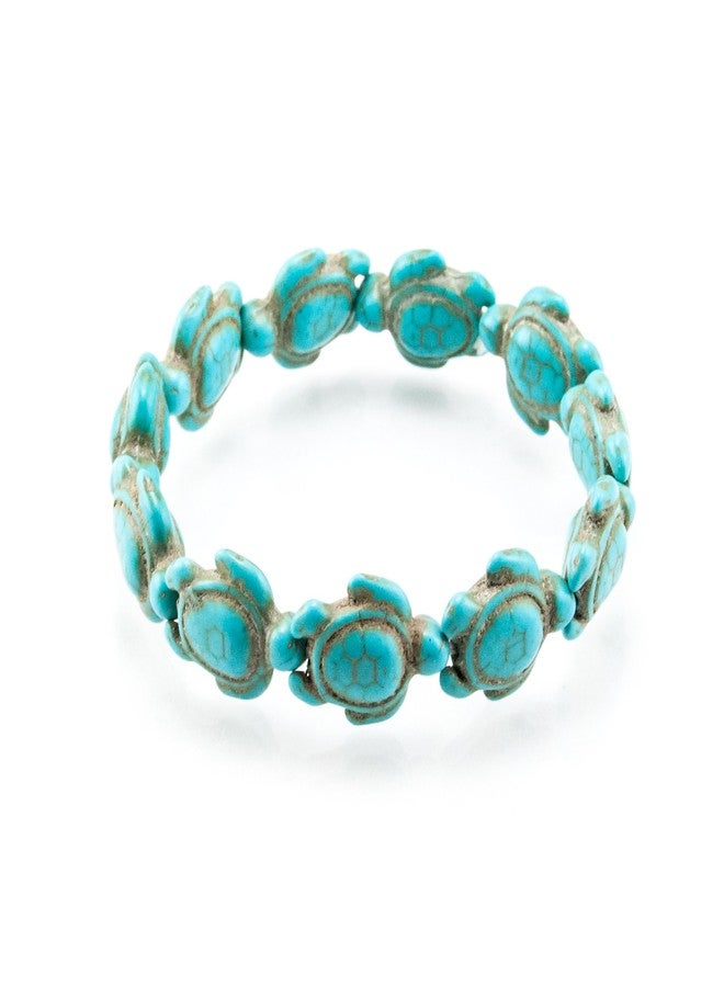 BlueRica Turquoise Sea Turtle Stretch Bracelet - Image 3