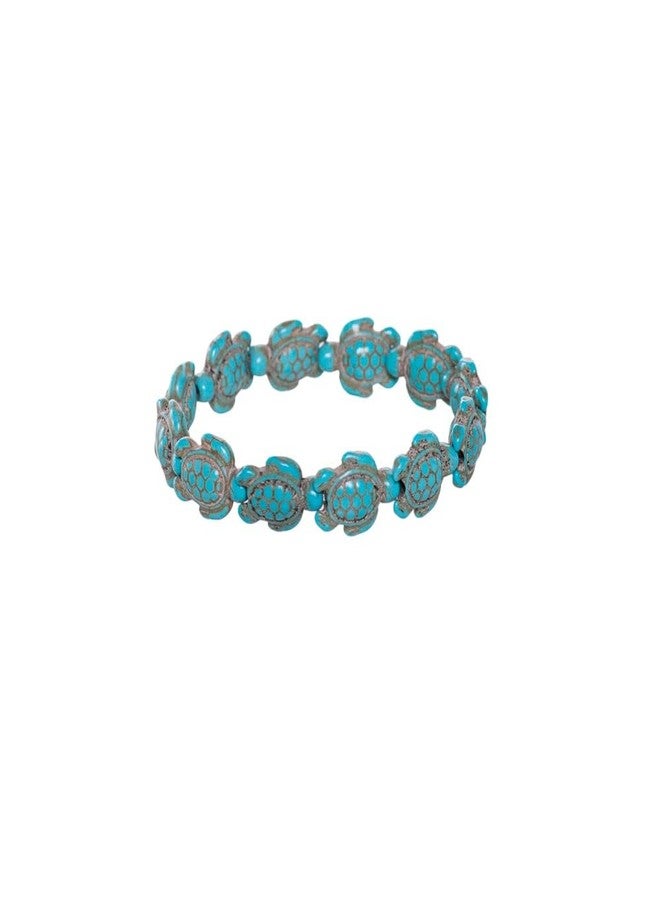 BlueRica Turquoise Sea Turtle Stretch Bracelet - Image 2