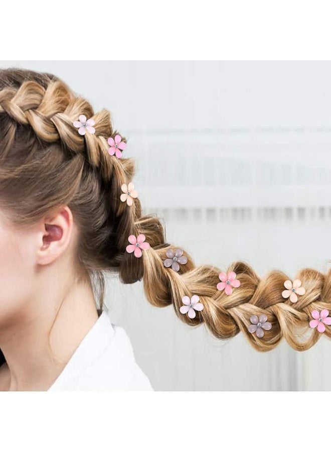 10 Pcs Small Hair Claw Clips for Girls, Mini Flower Hair Clips with Crystal, Cute Metal Hair Pin Sparkling Barrettes, without Slipping, for Sweet Bangs Hair Accessories for Women - Image 5