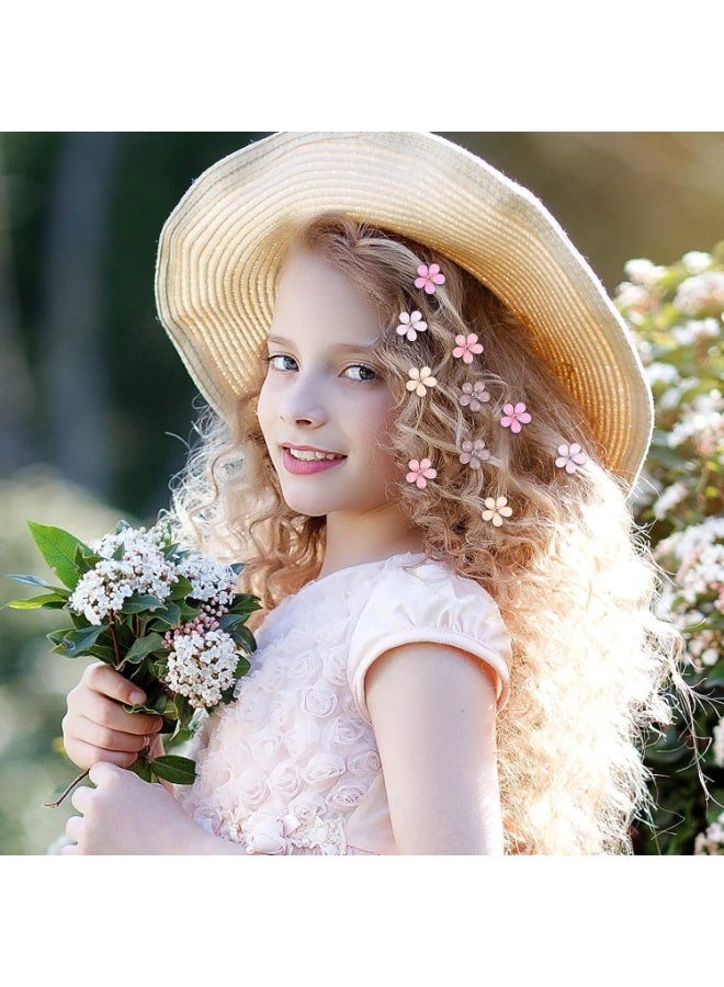 10 Pcs Small Hair Claw Clips for Girls, Mini Flower Hair Clips with Crystal, Cute Metal Hair Pin Sparkling Barrettes, without Slipping, for Sweet Bangs Hair Accessories for Women - Image 2