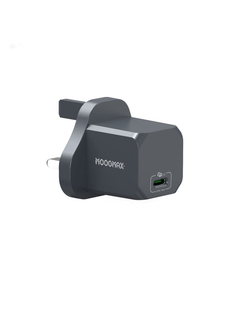 MOOGMAX FB03UWE 20W Power Adapter Grey  - Image 1