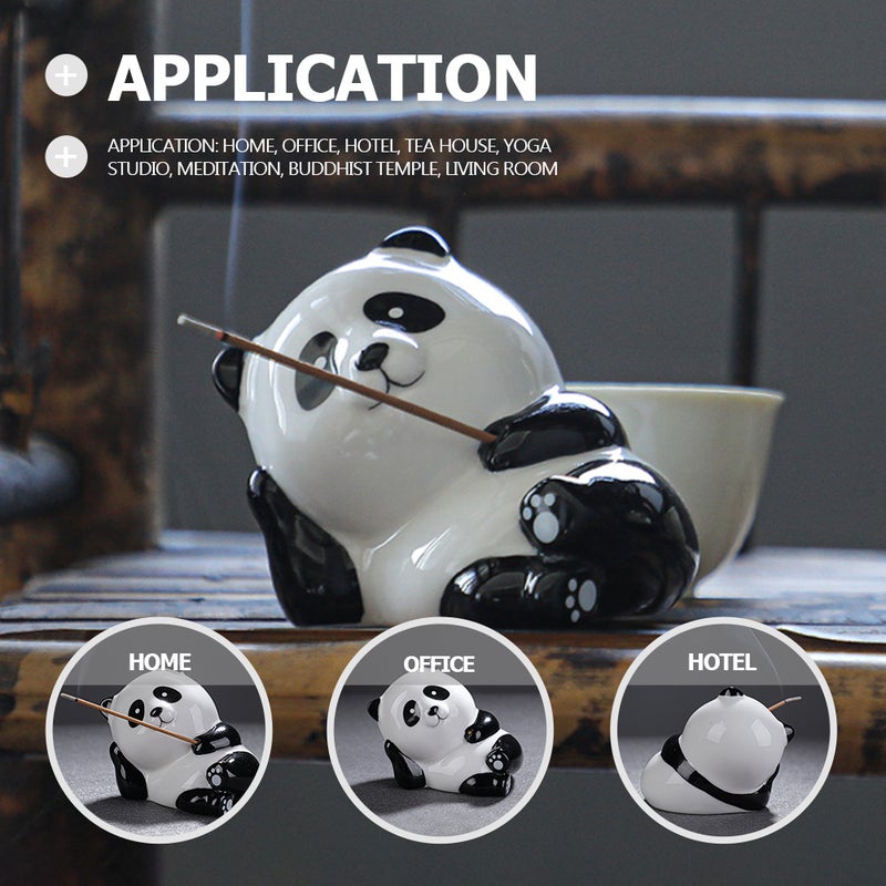 Cartoon Panda Incense Holder Household Incense Holder Craft Incense Stick Stand - Image 5