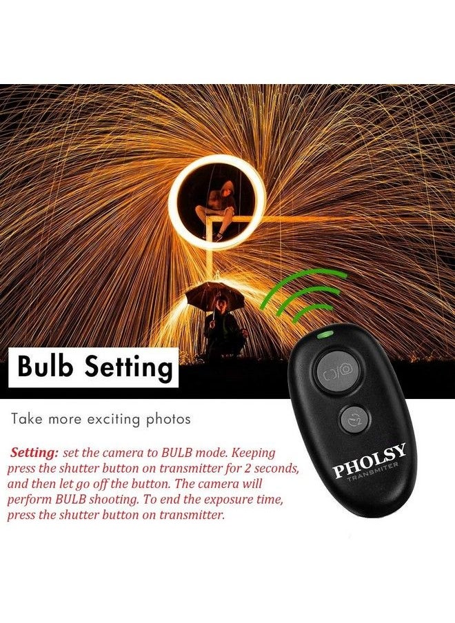 PHOLSY - Wireless Shutter Release Remote Control For Sony A1 A9 9M2 A7M4 A7M3 A7Rm2 A7Rm3 A7Rm4 A3500 A6600 A6500 A6400 A6100 Rx100M4 Rx100M6 Rx100M7 Rx10M4 Hx99 A68 A77 A350 - Image 1