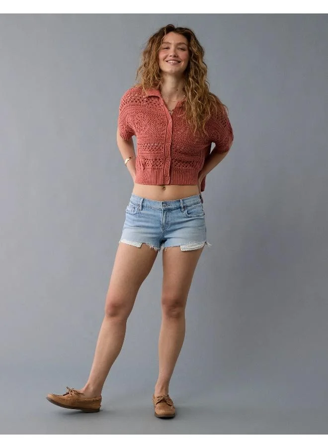 American Eagle An intricate layer that's perfect for a boho chic look, featuring a collared neck & button-up front.