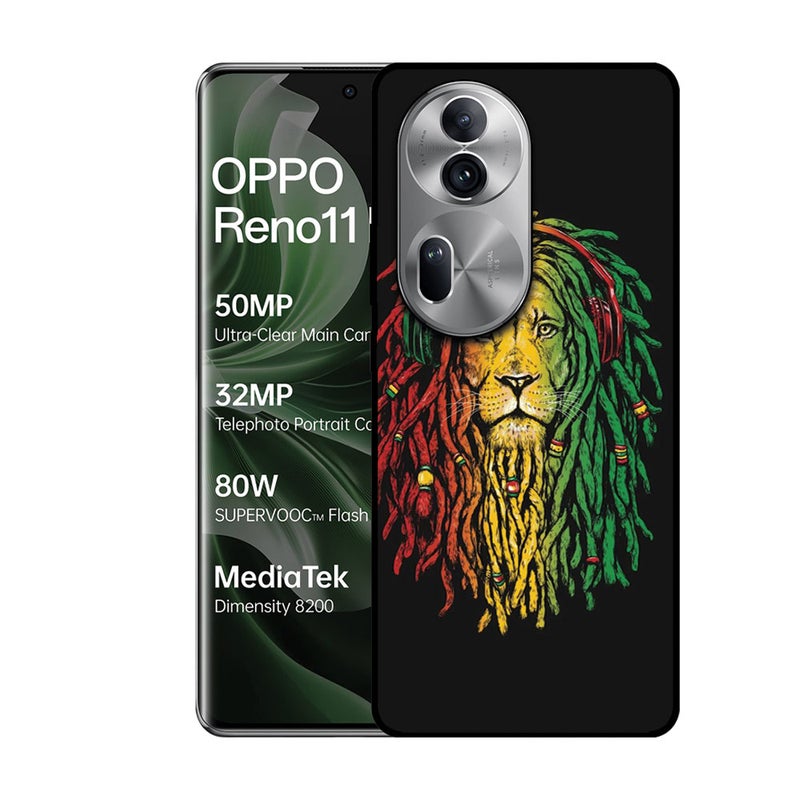 EYE CATCH Printed Protective Case Cover For Oppo Reno 11 Pro -  Reggae Lion - Image 1