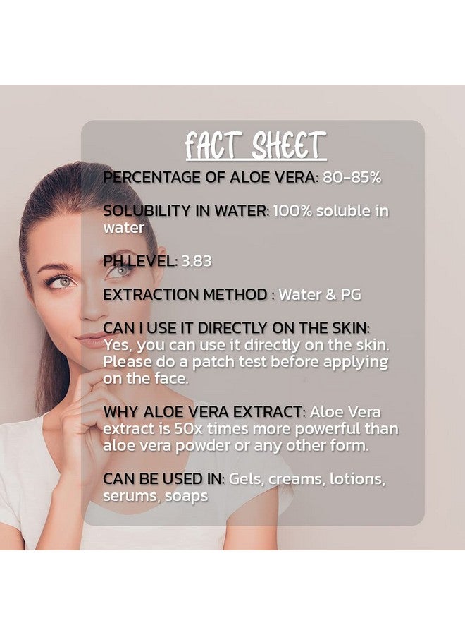 Hollywood Secrets Pure 85% Aloe Vera Liquid Botanical Extract Skin Whitening Hair Growth Oily Skin 100Ml - Image 2