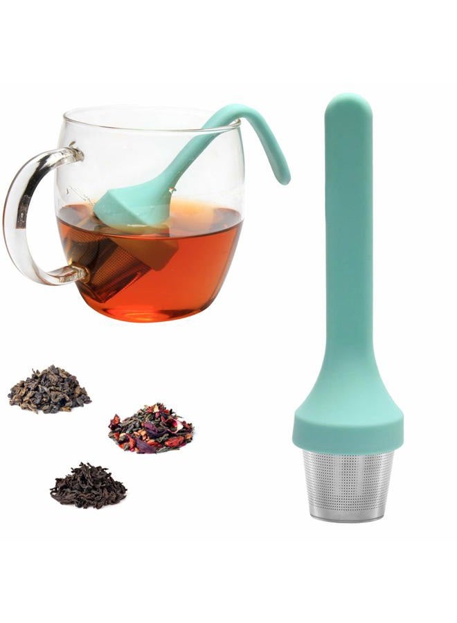 Fenshine Tea Infuser, Silicone Handle Stainless Steel Tea Strainer Loose Tea Steeper Extra Fine Mesh Tea Filter for Loose Leaf Tea or Herbal Tea - Image 1