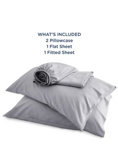 Bedsure Bedsure California King Sheet Sets, Cooling Sheets, Rayon Derived from Bamboo, Deep Pocket Up to 16", Breathable & Soft Bed Sheets, Hotel Luxury Silky Bedding Sheets & Pillowcases, Silver Grey  - Image 5