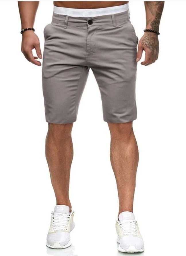 Explosion Models 2025 Summer New Casual Shorts Mens European and American Style Slim Mens Color Shorts Special Light gray