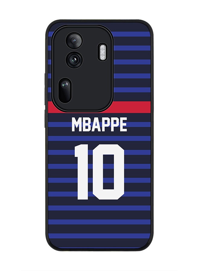 Stylizedd Rugged Black Edge Case for Oppo Reno11 Pro, Slim fit Case Thin Cover -  Football Team - France, Player Name - Mbappe - Image 1