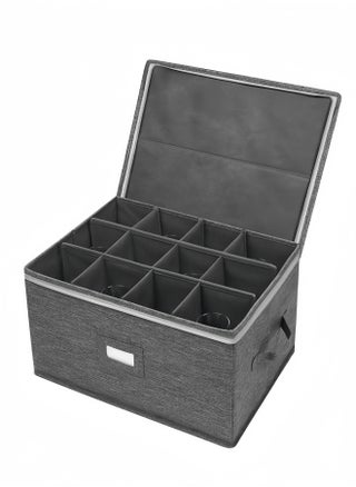 Stemware Storage Containers , Mug Glass Storage Box with Dividers for Glassware or Crystal, Holds 12 Glasses or Mug, Hard Top and Stackable (Grey) - pzsku/ZBF7F371368097B3E75E2Z/45/_/1721555657/0feccb4e-e023-46da-b843-789b504658d3
