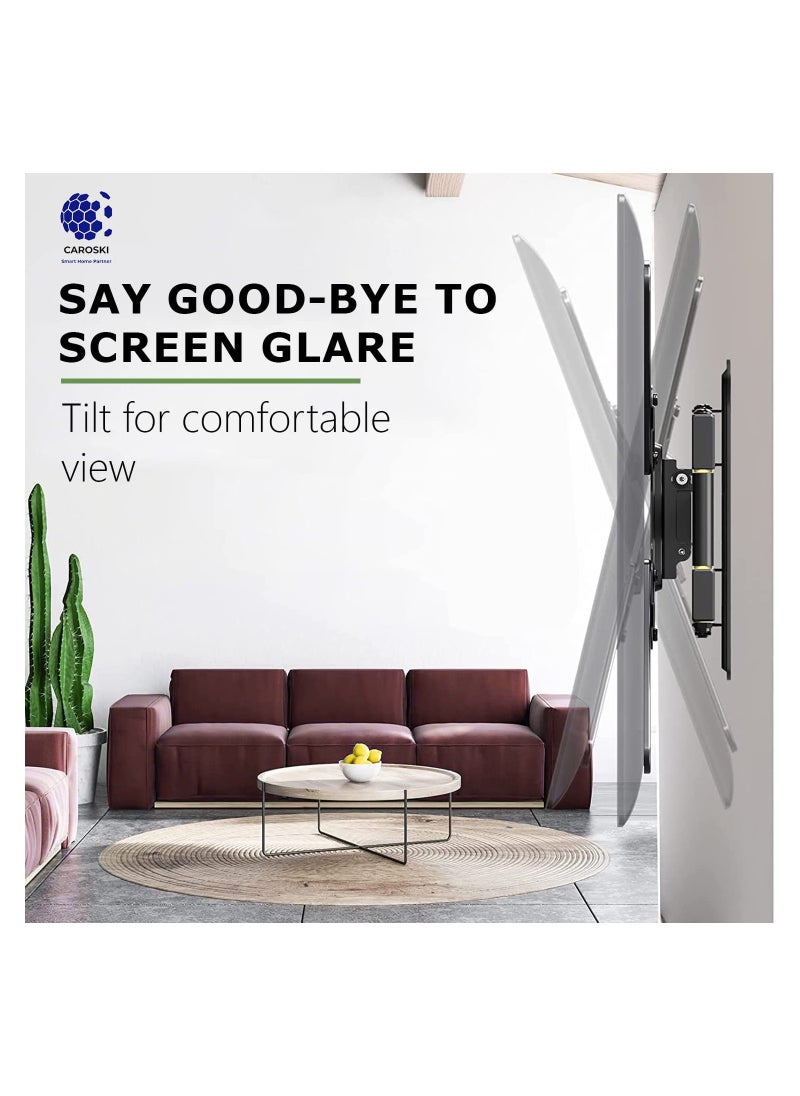 CAROSKI - TV Wall Mount Bracket Supports 26 To 85 Inch Screen Swivel TV Wall Mount With Dual Articulating Arms - Image 1