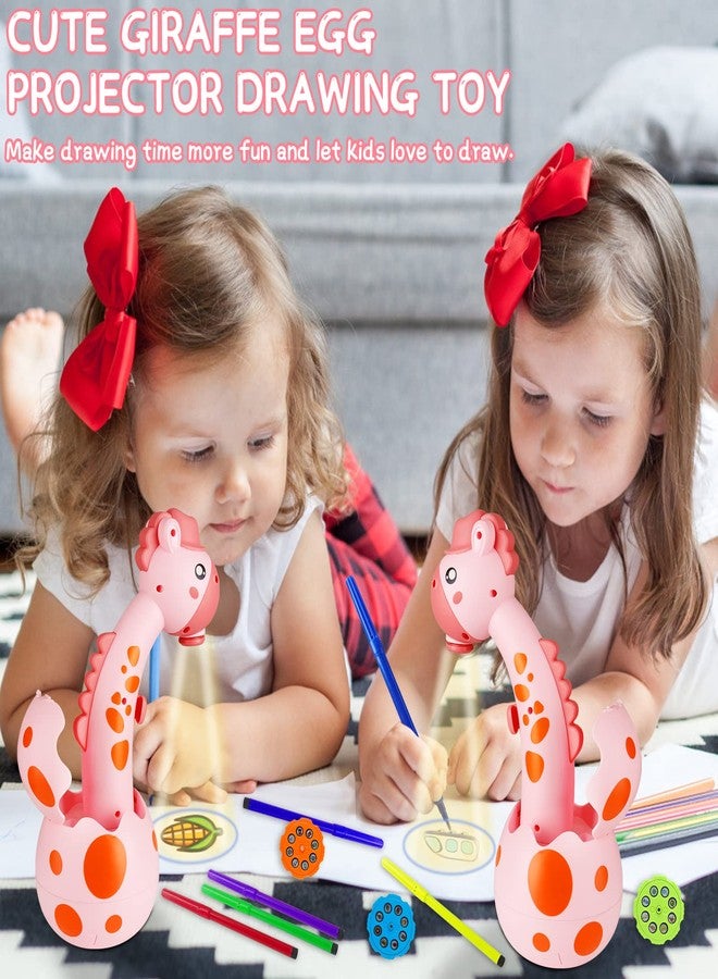 KETIEE جهاز عرض الرسم للأطفال من كيتي، لعبة عرض للرسم والتتبع مع ضوء وموسيقى، جهاز عرض ذكي للأطفال، جهاز عرض فني للأطفال مع 72 قالب رسم للأولاد والبنات من 3 إلى 8 سنوات (وردي) - Image 4