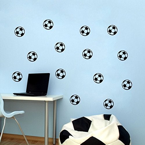 SITAKE 43 Pcs Soccer Stickers, Kids Soccer Ball Stickers Decals for Kids Room, Football Wall Decal Sticker Vinyl Art DIY Sticker for Boys Bedroom Playroom Living Room Window Door Decoration - Image 4