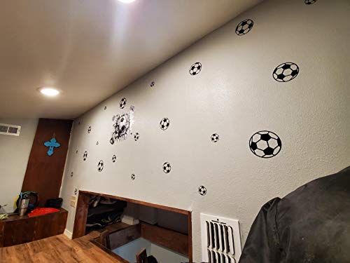 SITAKE 43 Pcs Soccer Stickers, Kids Soccer Ball Stickers Decals for Kids Room, Football Wall Decal Sticker Vinyl Art DIY Sticker for Boys Bedroom Playroom Living Room Window Door Decoration - Image 5