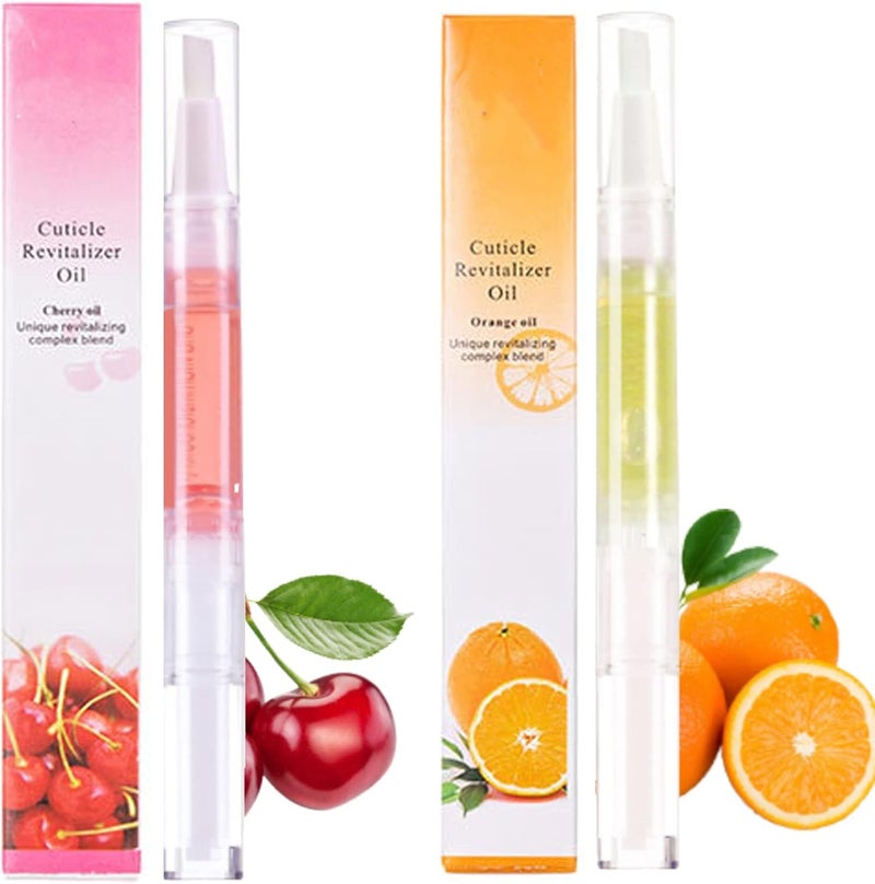 Cuticle Oil Pens Nail Nutrition Pen 2PCS Nail Revitalize Oil Pen Set for Nail Care Nail Oil Pens with Natural Ingredients Repairing