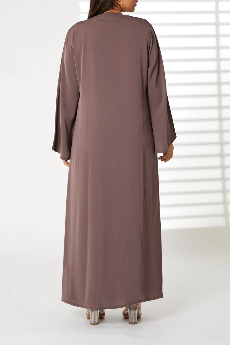 Moistreet  Embellished Open Front Abaya for Women | Best Price UAE