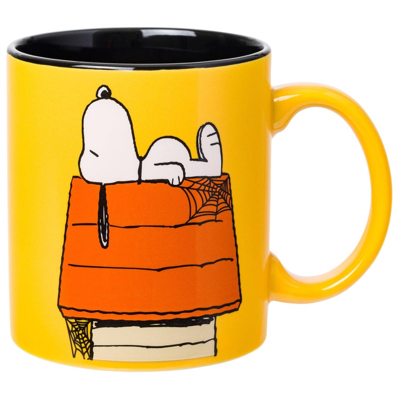 Silver Buffalo Peanuts Halloween Snoopy Trick Or Treat Spider Webs Ceramic Mug, 20 Ounces - Image 5