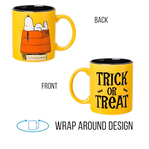 Silver Buffalo Peanuts Halloween Snoopy Trick Or Treat Spider Webs Ceramic Mug, 20 Ounces - Image 2
