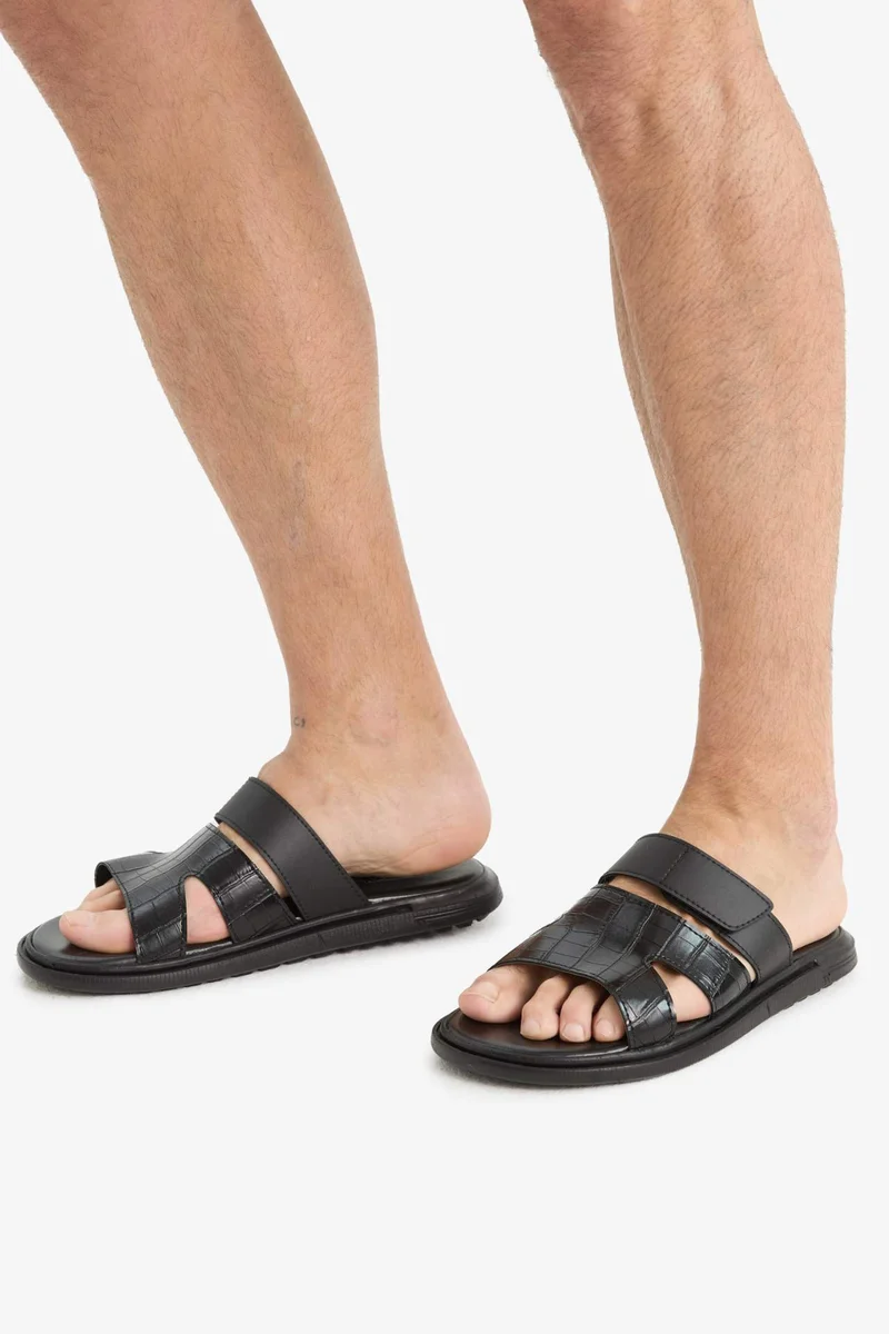 DeFacto Boy Flat Base Faux Leather Slippers