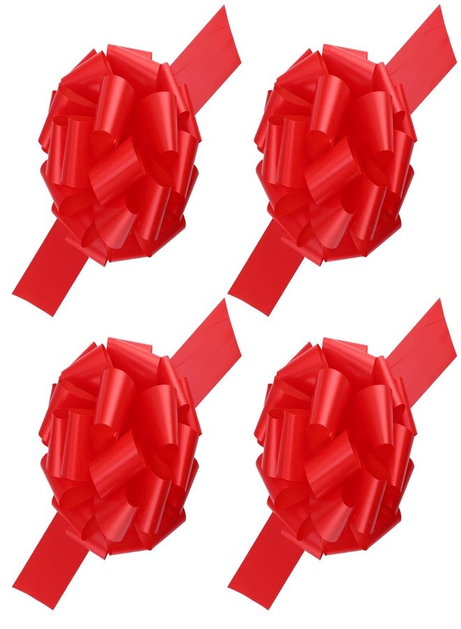 FORBINBO 4 Pcs Giant Bows,12 Inches Big Gift Bow for appliances,Bikes,Table Decorations and Party Events (red - Image 1