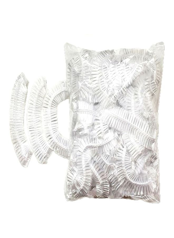 Sharpdo 100-Piece Plastic Shower Caps Clear 28x19x4centimeter - Image 1