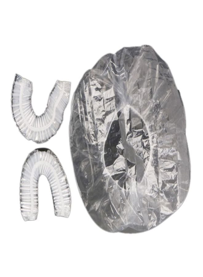 Sharpdo 100-Piece Plastic Shower Caps Clear 28x19x4centimeter - Image 4