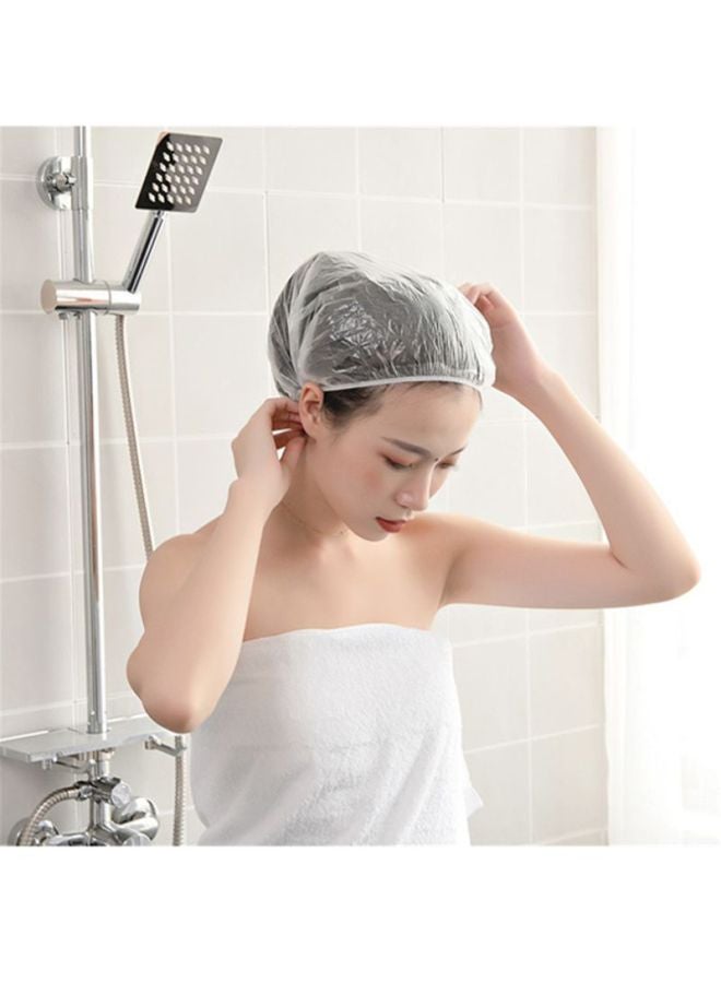 Sharpdo 100-Piece Plastic Shower Caps Clear 28x19x4centimeter - Image 2