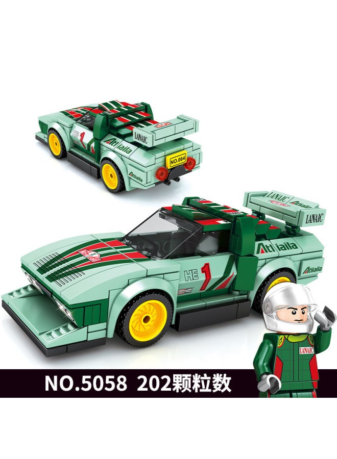 Senbao Building Blocks Famous Car World 6-car 5051 607001 Assembled Toys Compatible With Lego Building Blocks Racing Model - Image 1