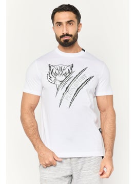 Men Sportswear Fit Short Sleeve Outdoor T-Shirt, White