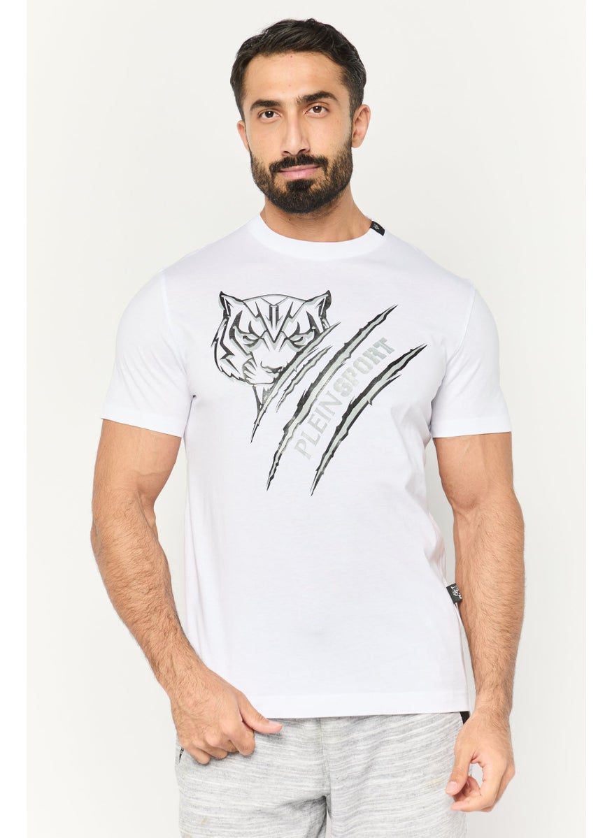 Plein Sport - Men Sportswear Fit Short Sleeve Outdoor T-Shirt, White - Image 1