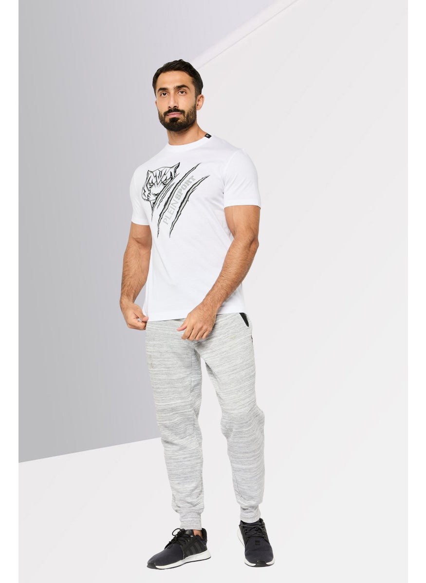 Plein Sport - Men Sportswear Fit Short Sleeve Outdoor T-Shirt, White - Image 1