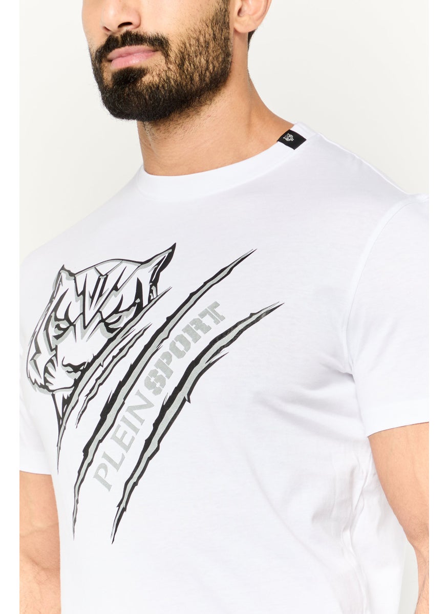 Plein Sport - Men Sportswear Fit Short Sleeve Outdoor T-Shirt, White - Image 1