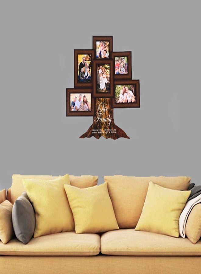 i2 Frames Premium Brown Family Tree Photo Frame For Your Friends and Family Relatives to Gift for their Birthday, Wedding and Anniversary for Some Special Occassions (4-4x6 inch, 2-4x4inch), - Image 2