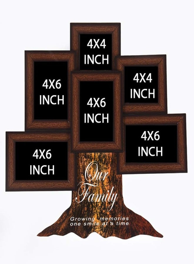 i2 Frames Premium Brown Family Tree Photo Frame For Your Friends and Family Relatives to Gift for their Birthday, Wedding and Anniversary for Some Special Occassions (4-4x6 inch, 2-4x4inch), - Image 4