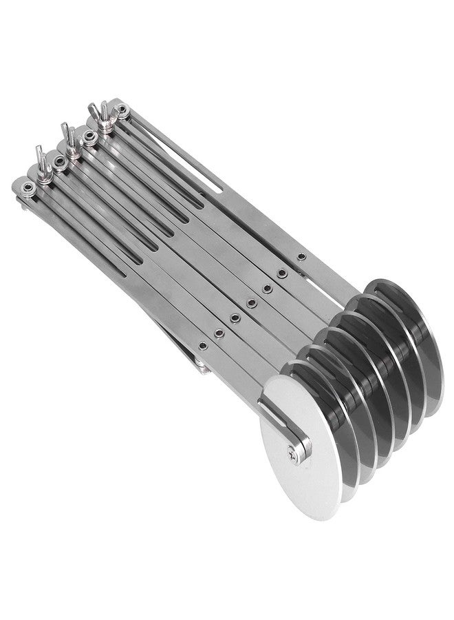 AMONIDA Stainless Steel Pastry Cutters, Stainless Steel Multi Dough Roller Wheel Pastry Cutter Wheel Dough Roller Divider Biscuits Pastry Pizza Cutter Baking Tools - Image 1