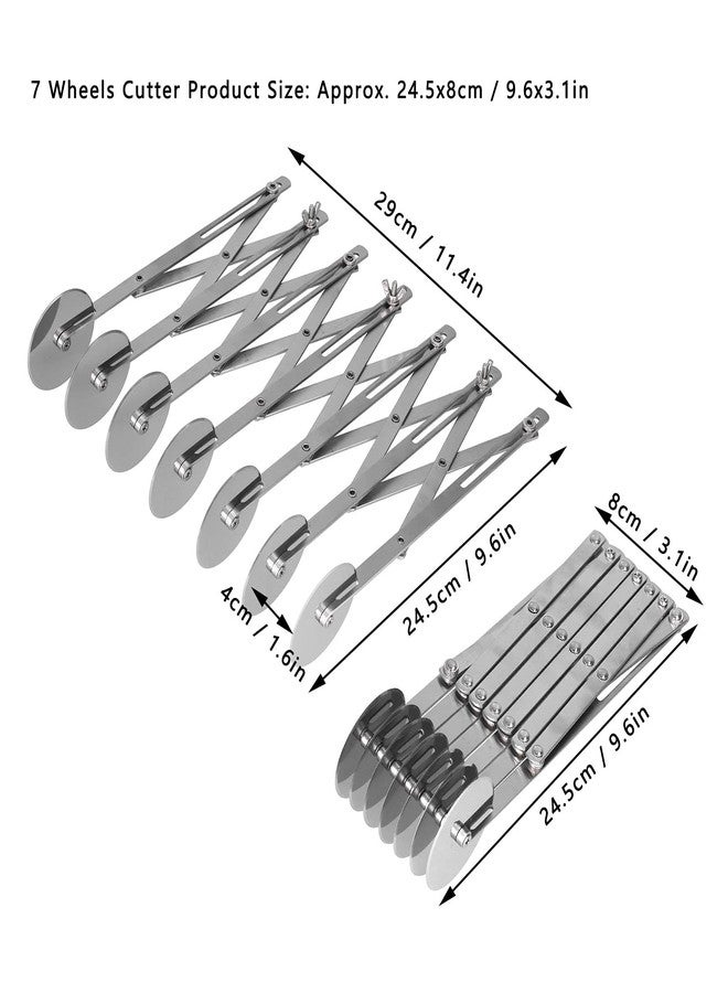AMONIDA Stainless Steel Pastry Cutters, Stainless Steel Multi Dough Roller Wheel Pastry Cutter Wheel Dough Roller Divider Biscuits Pastry Pizza Cutter Baking Tools - Image 3