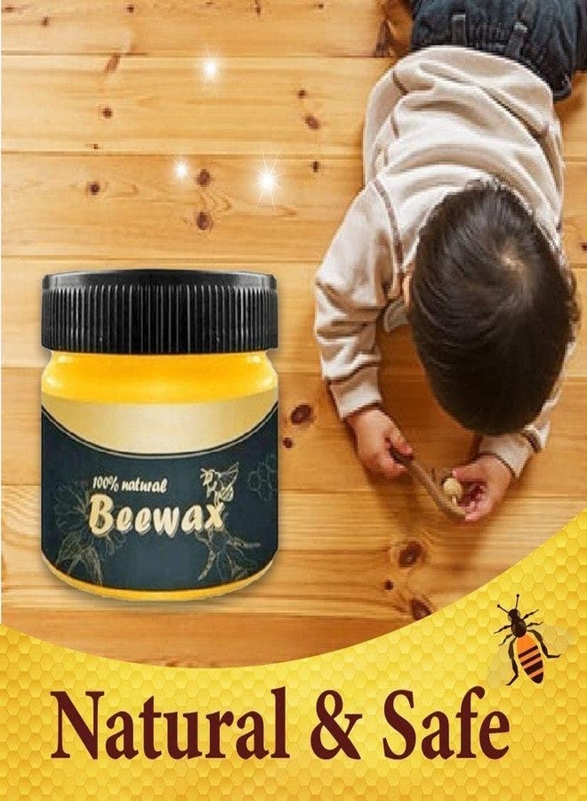 Newvent Natural Wood Seasoning Beewax | Traditional Beewax Furniture Polish Wax For Wood,Wood Door, Furniture, Table, Cabinet (Pack of 1) - Image 3