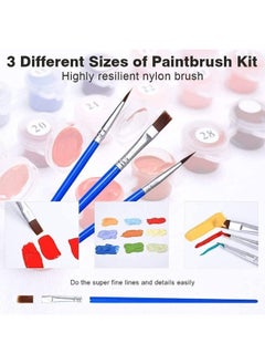 Mumoo Bear Mumoo Bear Painting by Number Kits for Adult, DIY Canvas Oil Painting Kit for Kids or Beginner with Paint brushes Acrylic Pigment Drawing Paintwork 16x20inch Without Frame (Sea view)  - Image 4