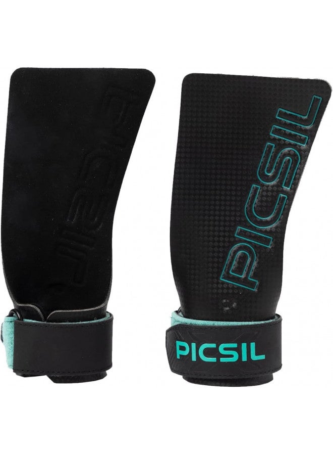 PICSIL Falcon Grips, Tough & Resistant Workout Grips, Hand Grips for Weightlifting & Gymnastics, Made of Soft, Breathable Carbon Fabric, Blocks Rips, Calluses, & Blisters, No Holes, G+(L/XL) - Image 1