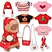 ChezMax Capybara Plush Toy with 9 Clothes Accessories 102 Holiday Capybara Stuffed Animal Dress Up Capibaras Peluches Cute Super Soft Funny Capybara Pillow Stuffies Birthday Gifts for Kids Boys Girls - Image 2