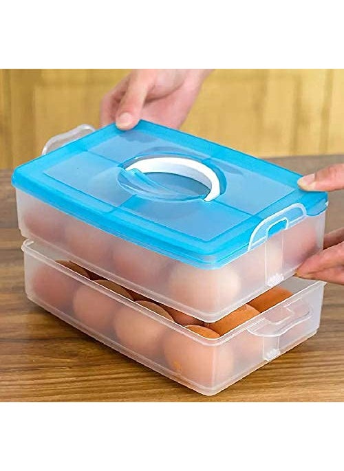 BEUMORO BEUMORO Egg Storage Box Airtight Basket Egg Carrier Container Refrigerator Safe Egg Basket Case for Refrigerator Kitchen Food and Vegetable Egg Organizer EGG BOX 36 GRID  - Image 3