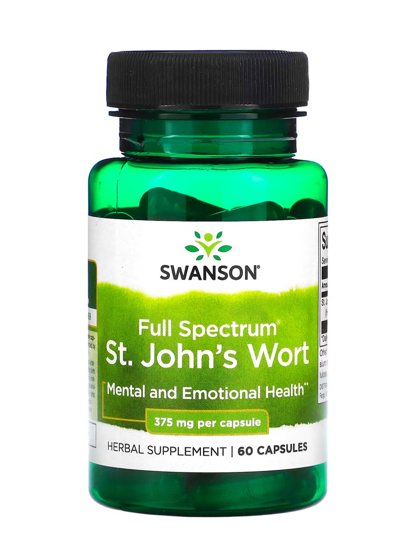 SWANSON Full Spectrum St. John's Wort 375 mg 60 Capsules
