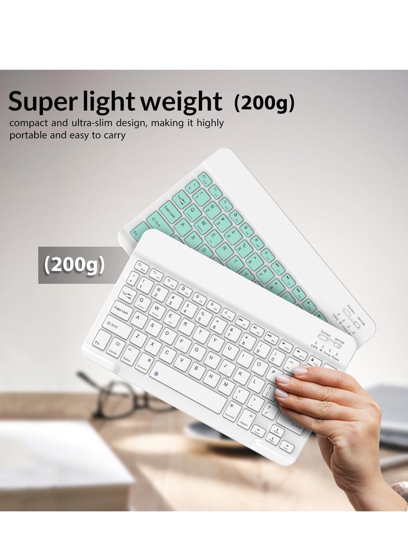 ELTRAZONE Set of Rechargeable Bluetooth Keyboard and Mouse - Portable Wireless Mouse/Keyboard Set - Android/iOS/Windows - Smart Phone/Tablet/PC - iPhone iPad Pro Air Mini, iPad OS/iOS (PINK)  - Image 5
