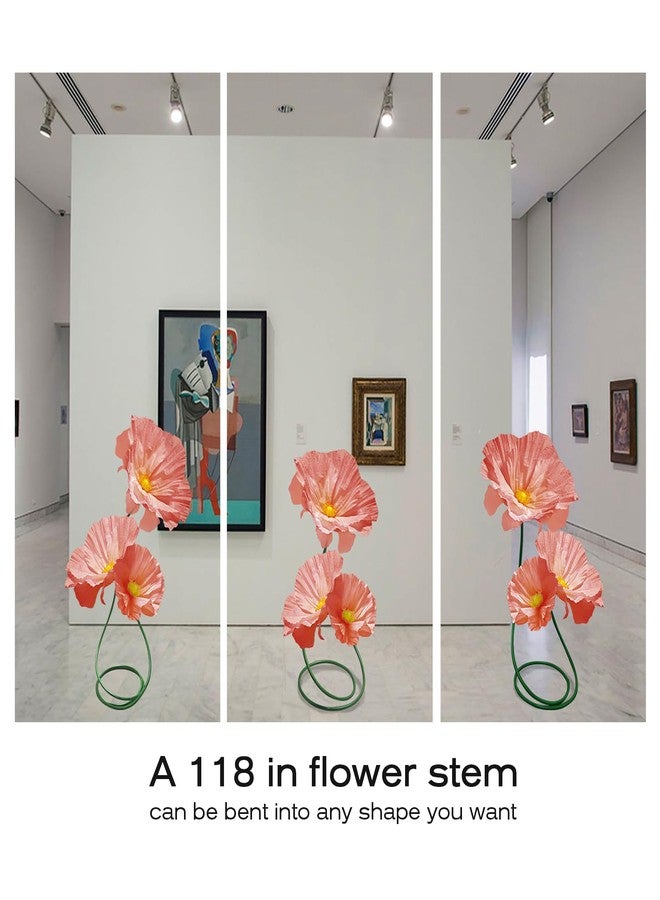 ASDFG Artificial Flowers for Decoration, Fake Flowers Adjustable Height, Faux Paper Floral for Outdoor Party Ceremony Reception Photography Props Mall Display Wedding Decorations 3 Pack (Pink) - Image 4