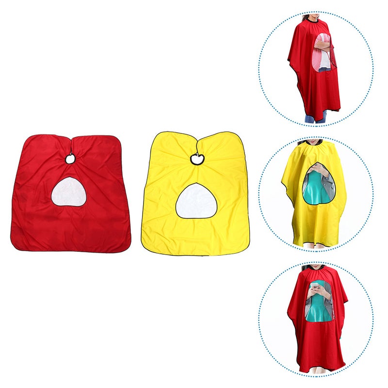 2Pcs Unisex Barber Cape Haircut Cape with Viewing Window for Salon Hair Cutting - Image 3