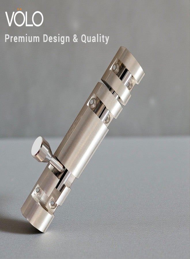 VOLO Aluminium Tower Bolt with Stainless Steel Rod - Heavy Duty Door & Window Latch for Home and Office | Main Door Tower Bolt | Kundi/Chitakini | Pack of 2 Pieces (Silver, 4 Inch) - Image 4