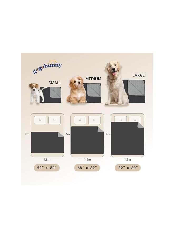 The Bros Waterproof Sofa Covers Double-Sided Dog Bed Covert Sofa Couch Furniture Protector for Kids Children Dog Cat, Reversible (52x82 Inch (Pack of 1), Dark Grey/Light Grey) - Image 5