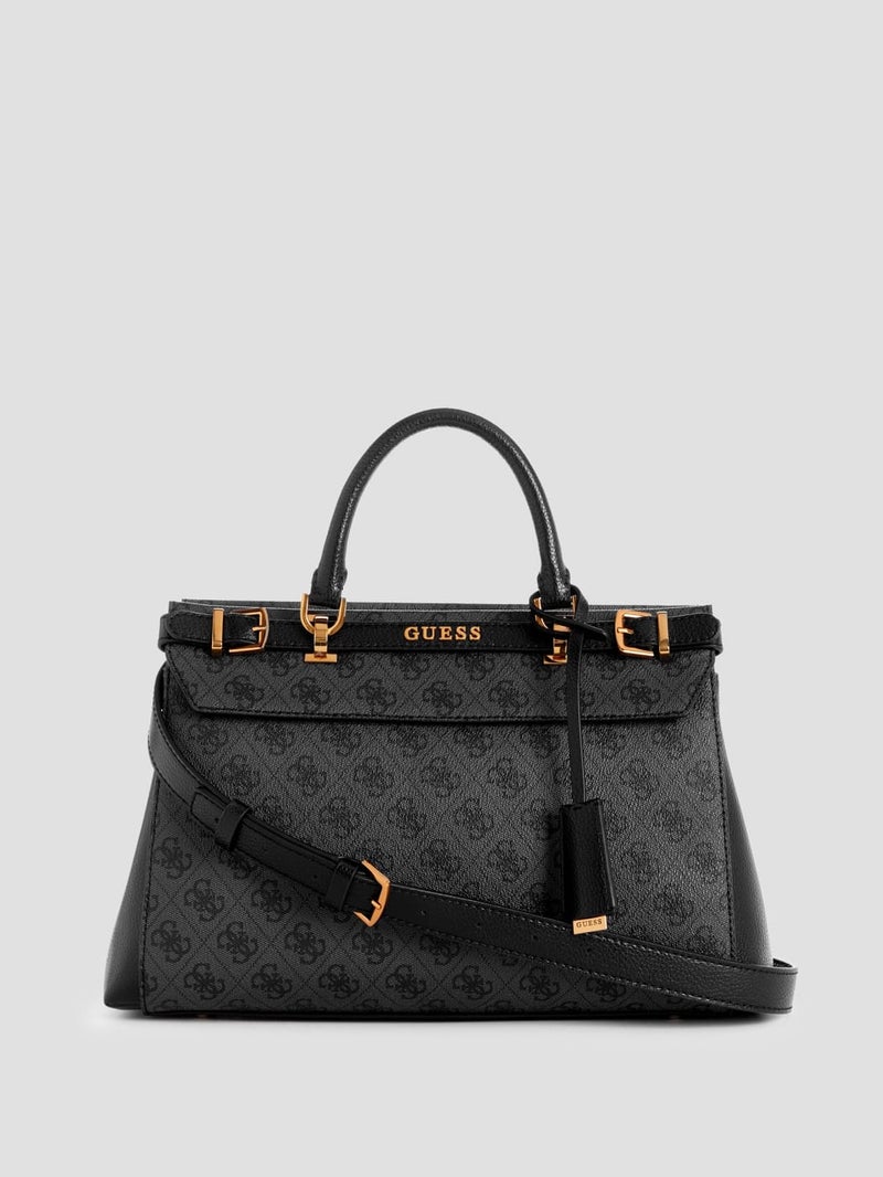 GUESS Fashion Womens NOELLE Shoulder Handbag Camera bag Black Print - Image 1