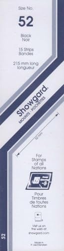 Showgard Strip Style Black Stamp Mounts Size 52 - Image 1